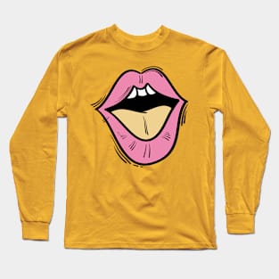 Talking lip Long Sleeve T-Shirt